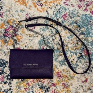 Michael Kors Purple Crossbody Bag Sleek Design